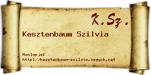 Kesztenbaum Szilvia névjegykártya